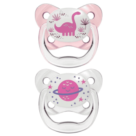 Preview 1 of Dr. Brown's Πιπίλες PreVent Orthodontic Night Soother 6-18months Ρόζ 2τμχ